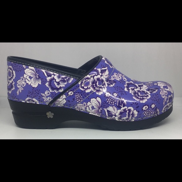 floral nursing clogs